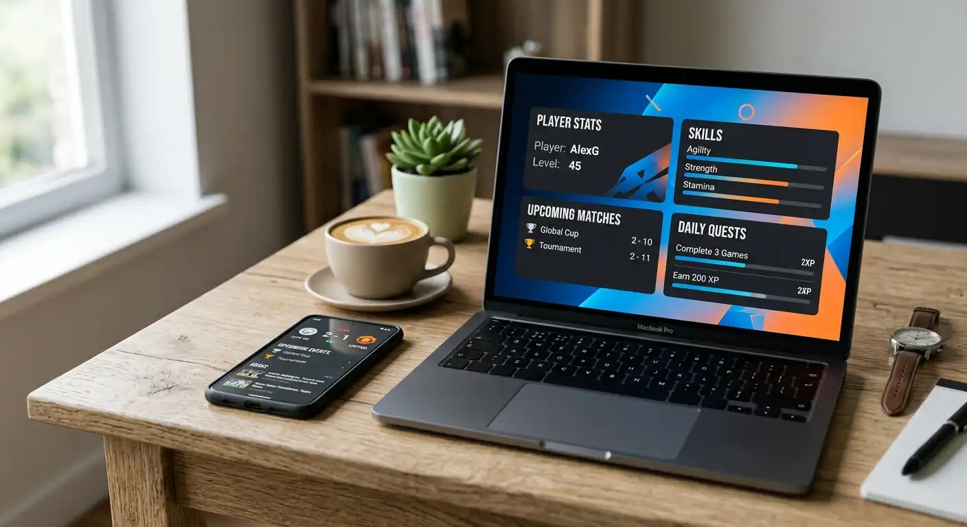 Ausländische Casino- und Wettplattform auf Smartphone und Laptop nebeneinander