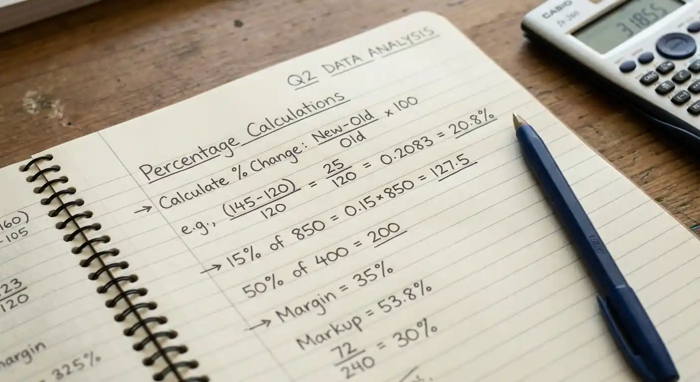 Notizbuch mit Bonusprozentsätzen und Umsatzanforderungen handschriftlich notiert