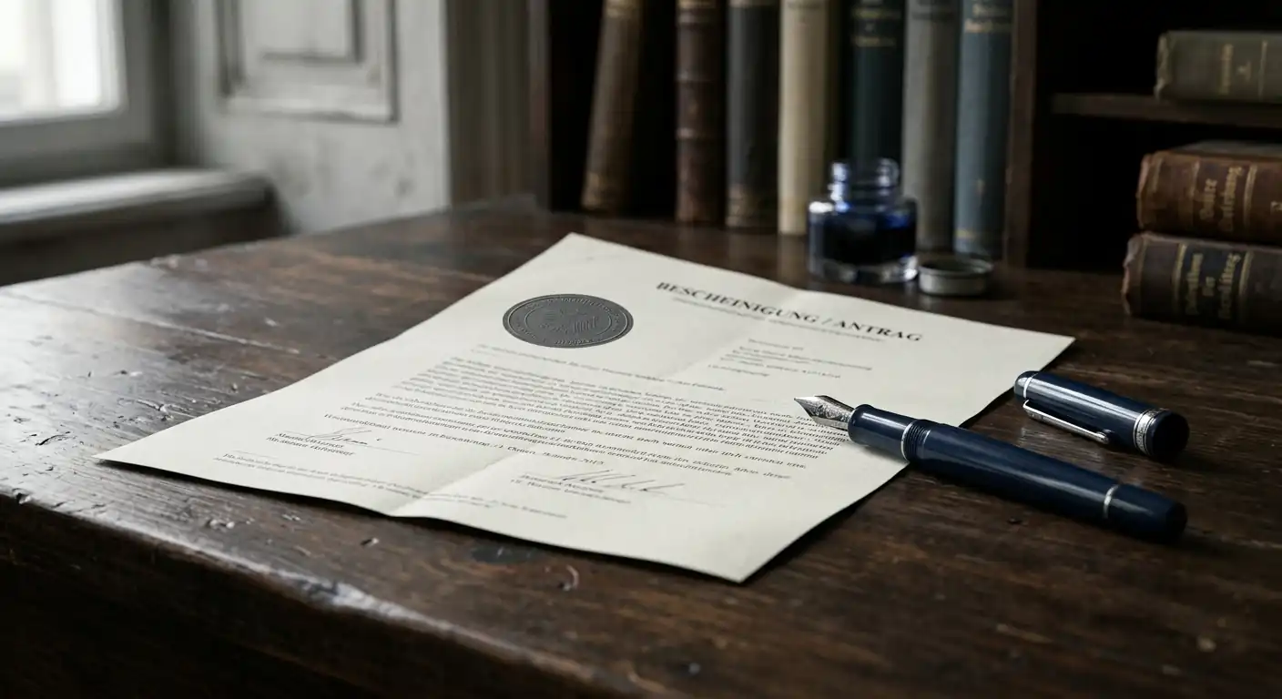 Amtliches deutsches Dokument mit Stempel symbolisiert die strenge GGL-Regulierung
