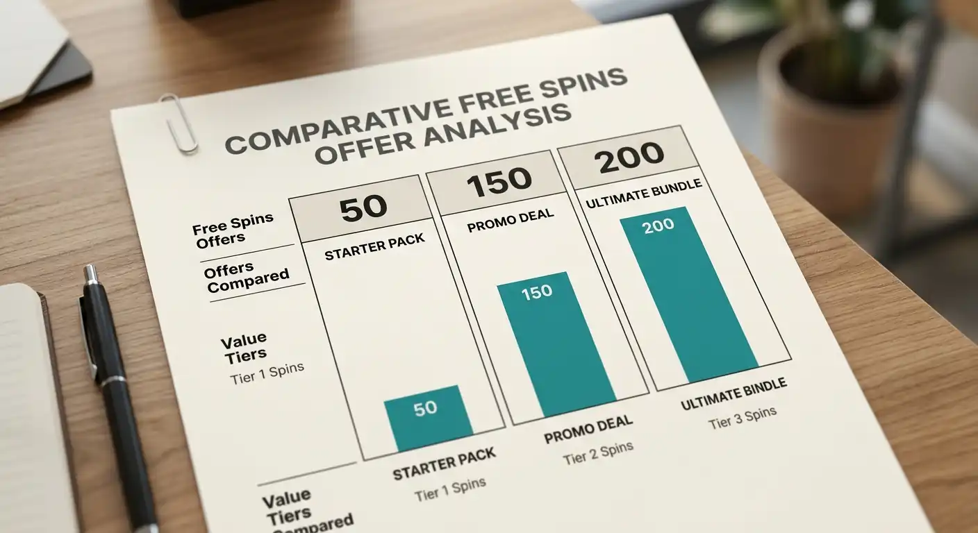 Vergleichstabelle mit 50, 150 und 200 Freispielen nebeneinander