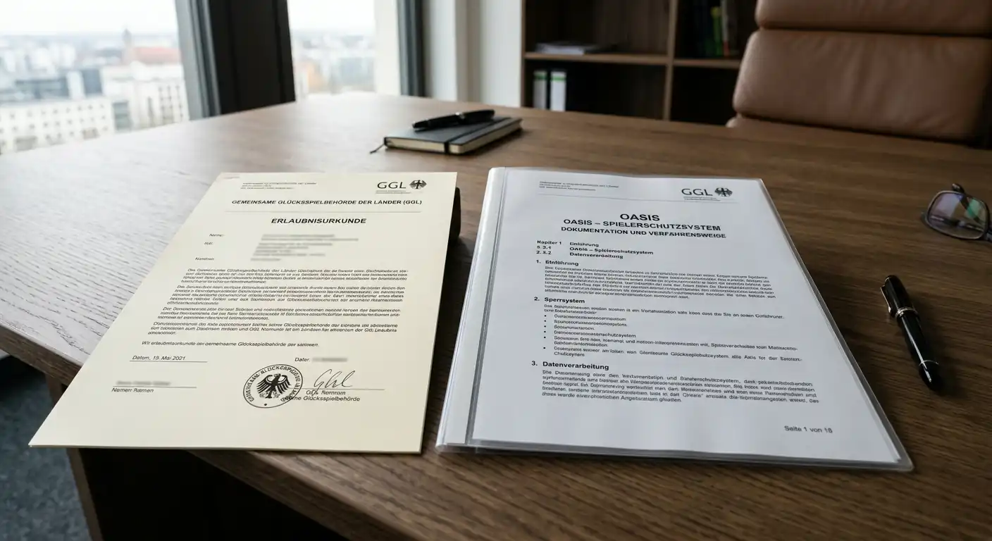 Offizielle GGL-Lizenz-Dokumentation und OASIS-Logo nebeneinander
