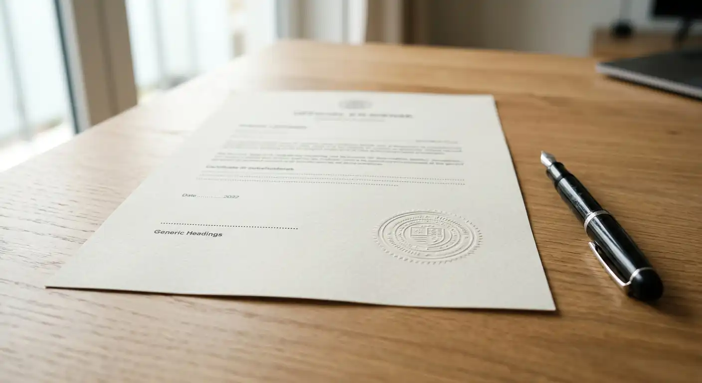 Amtliches Lizenzdokument mit Prägestempel für den deutschen Glücksspielmarkt