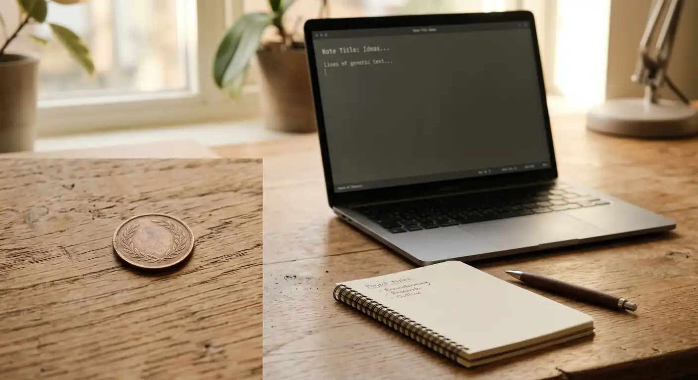 Ein Euro Münze neben einem Notebook als Sinnbild für den günstigen legalen Einstieg