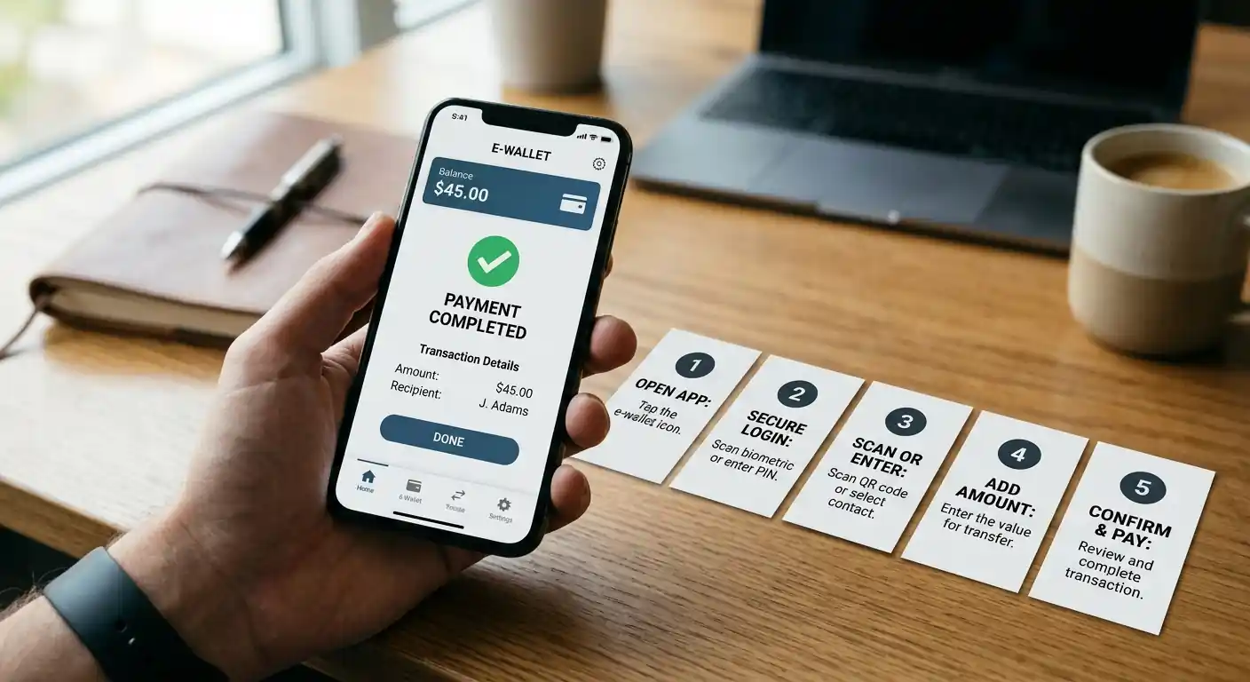 Smartphone mit geöffneter Jeton-App und Schritt-für-Schritt-Anleitung zur Casino-Einzahlung