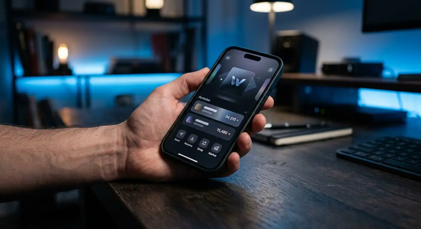 Smartphone mit Krypto-Wallet als Zahlungsweg für Casinos ohne 1 Euro Limit