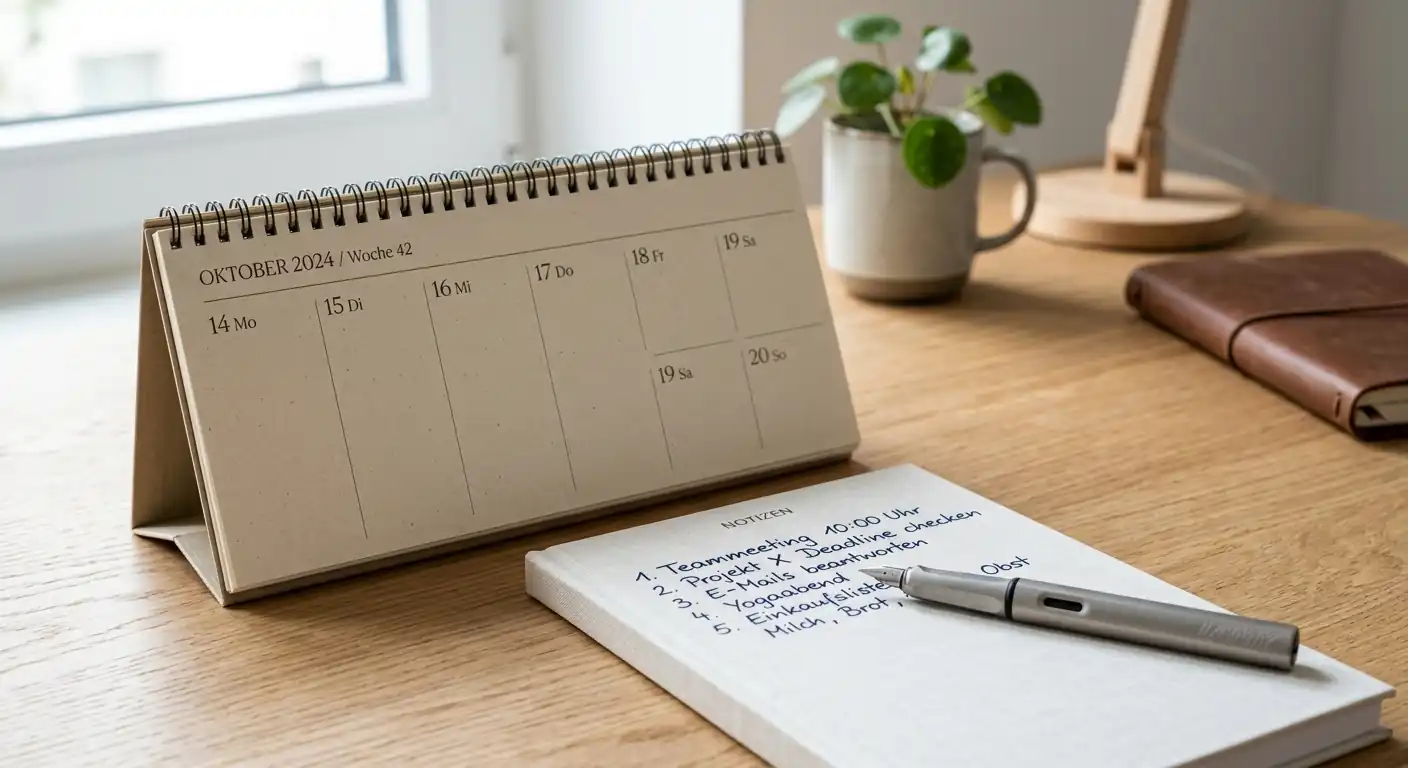 Kalender mit markierten Fristen und Notizen zur Sperraufhebung