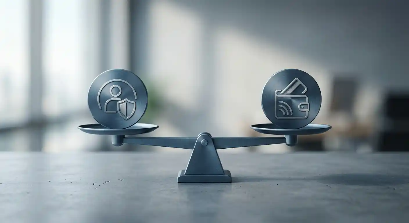 Waage mit OASIS-Symbol auf einer Seite und Neteller-Logo auf der anderen
