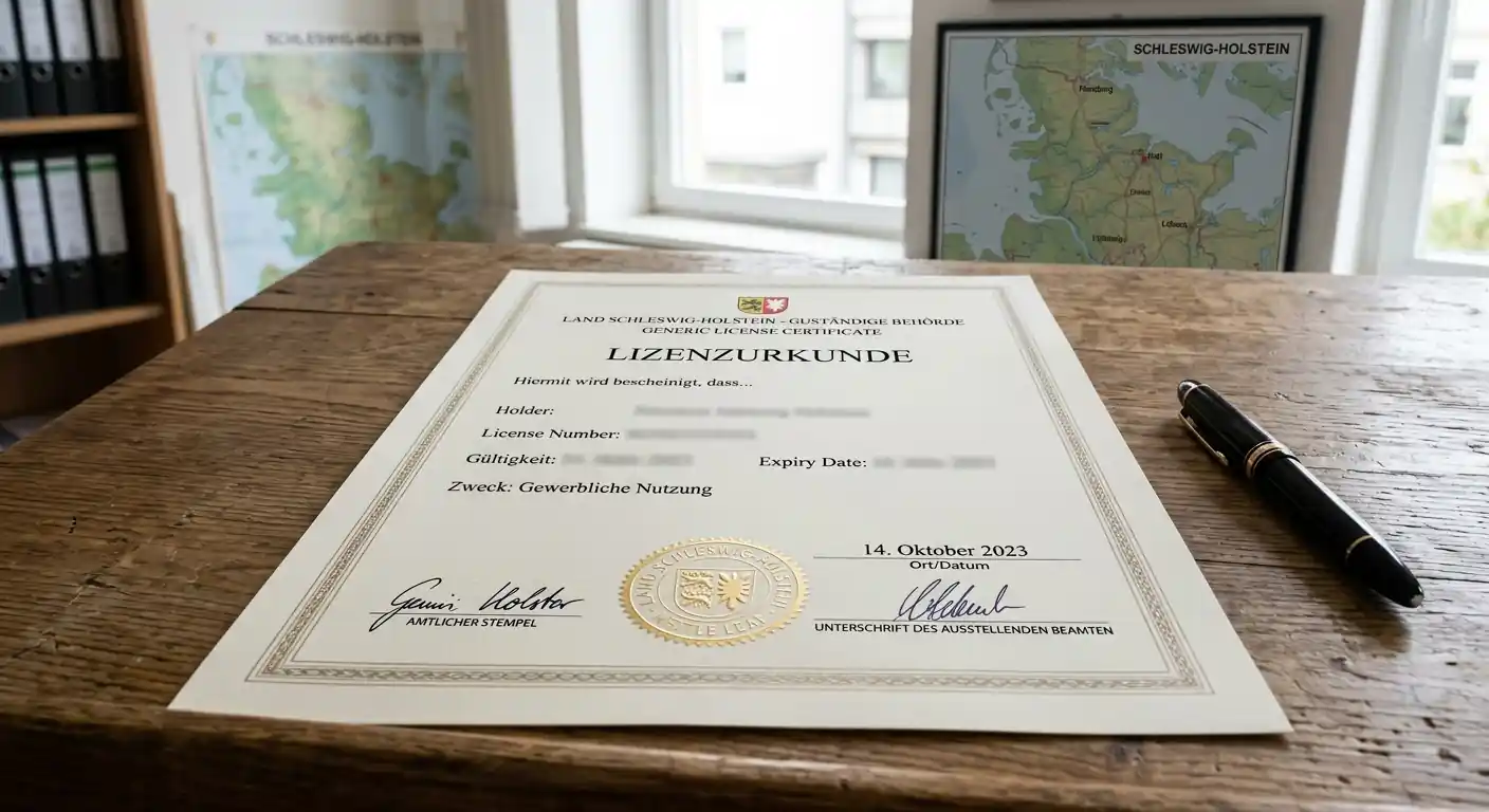 Offizielle Dokumente und Landkarte von Schleswig-Holstein
