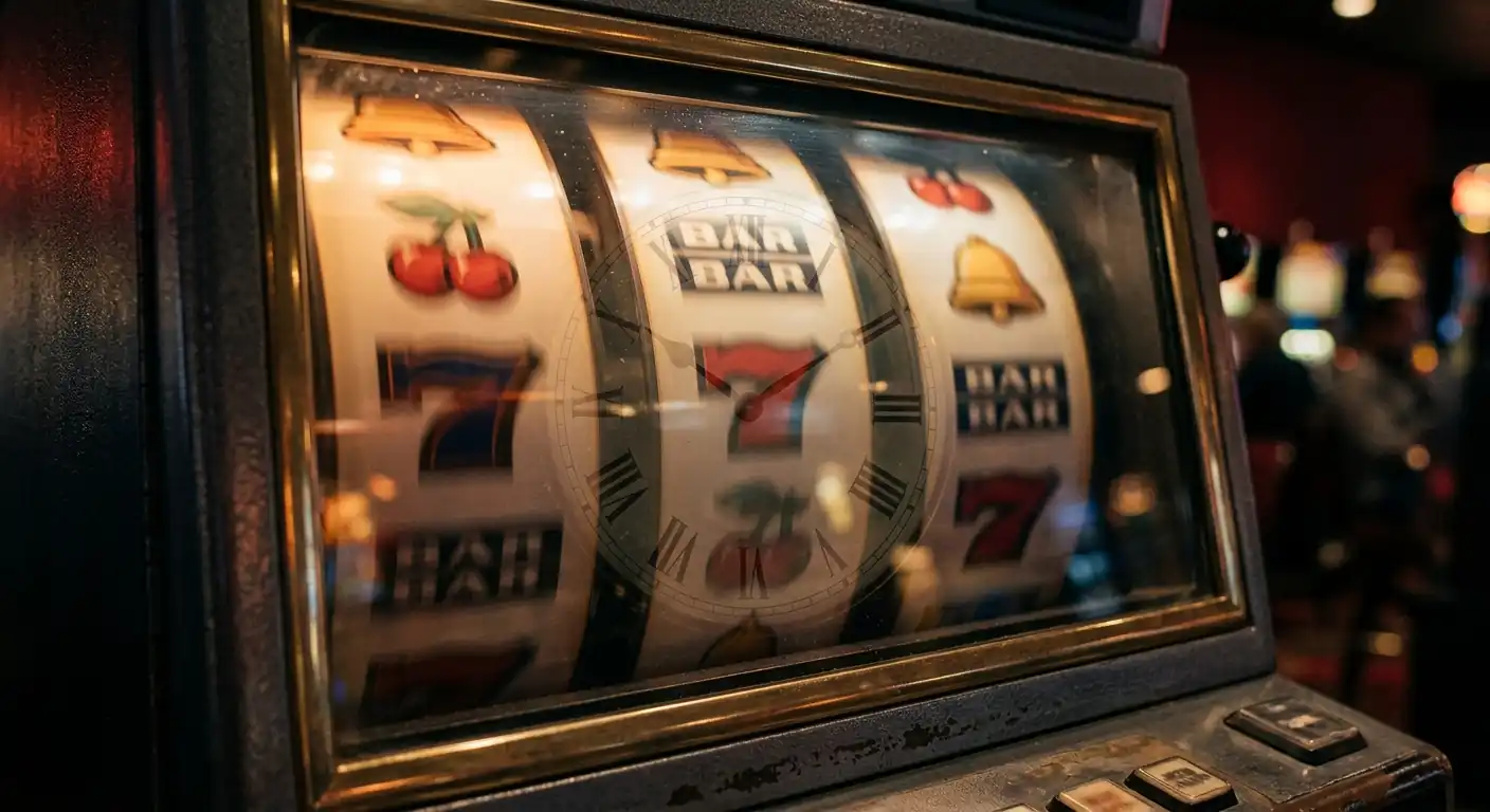 Walzen eines Spielautomaten drehen im Originaltempo ohne erzwungene Pause
